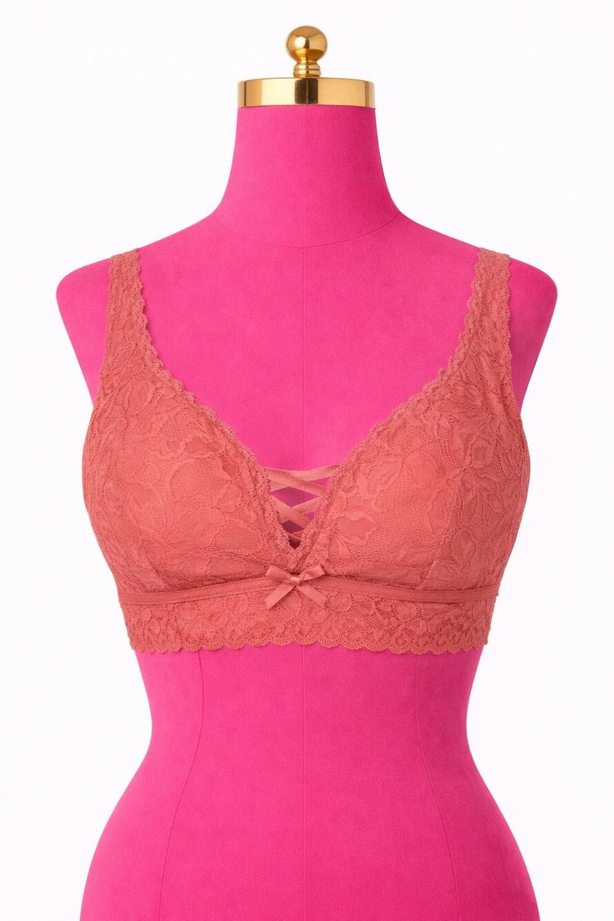 Adore Me Women's Bra Bralette Sexy Lace Corset Satin Ribbon Plus Size 1X